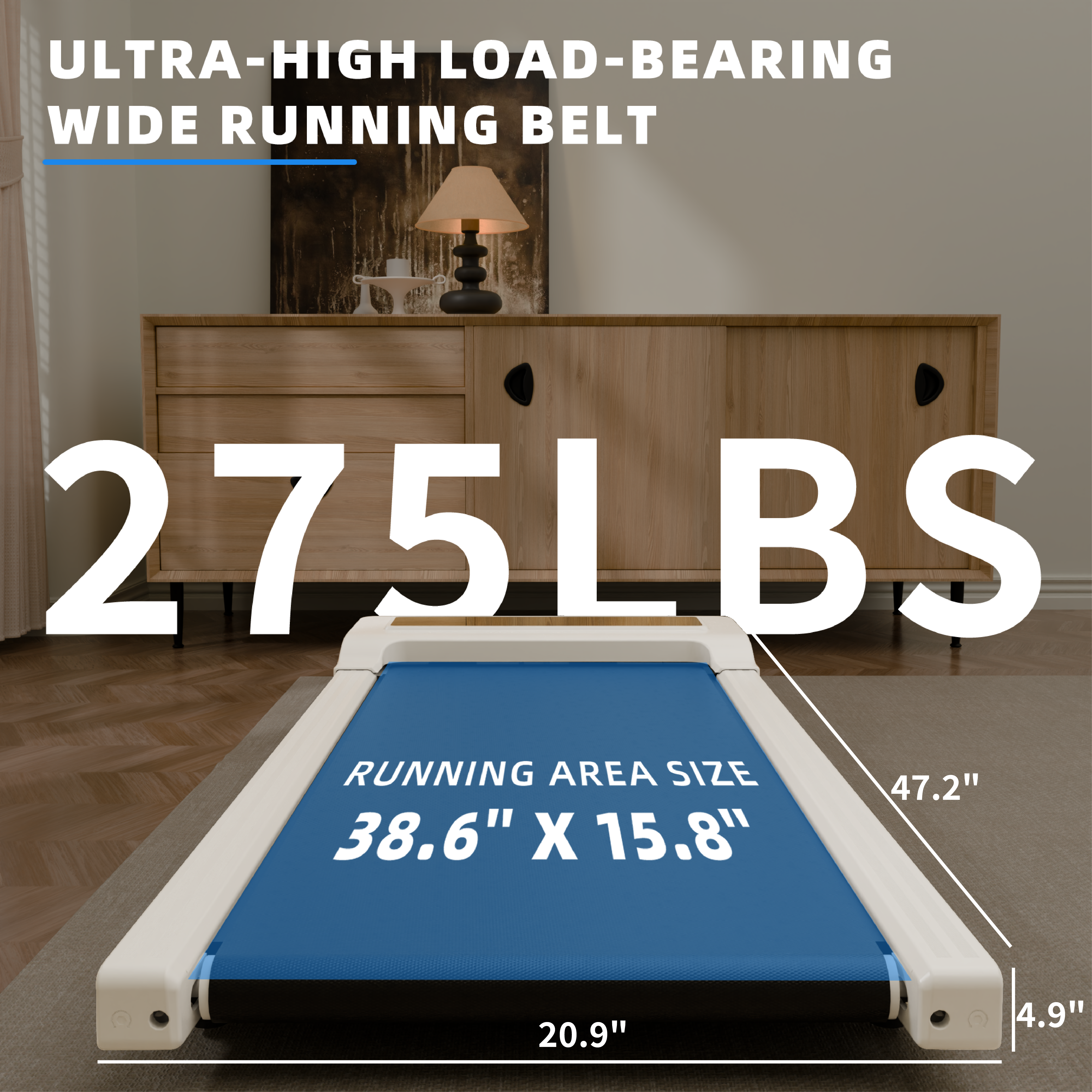 Compact Treadmill With Brushless Motor And Led Display For Home_voghion.com